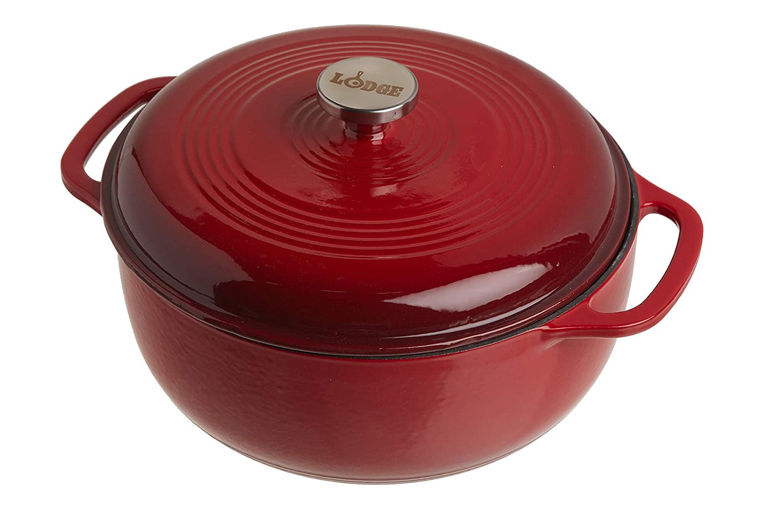 Amazon Lodge 6 Quart Enameled Cast Iron Dutch Oven