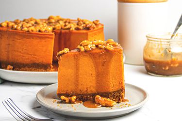 Roasted sweet potato cheesecake.