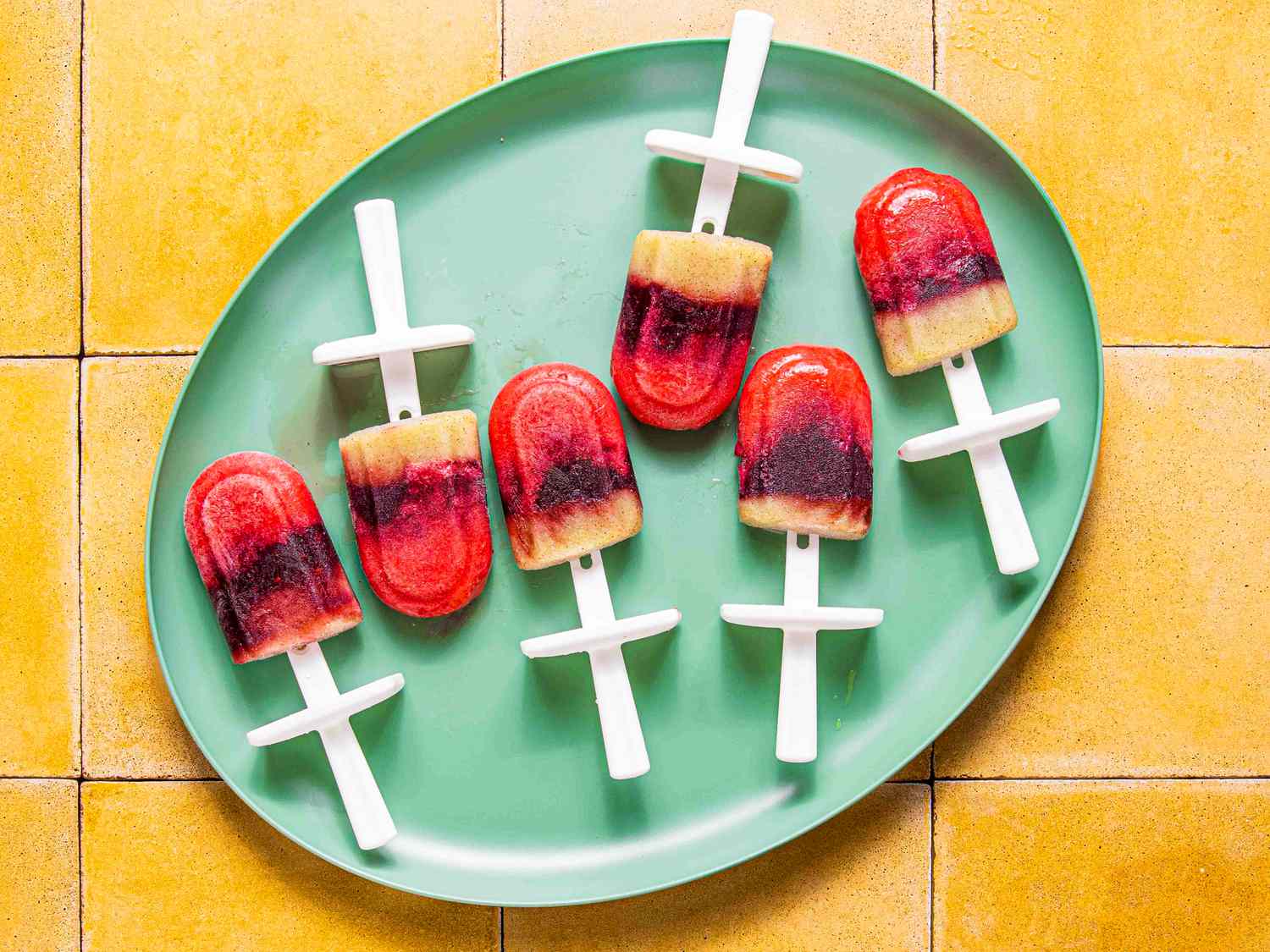 Overhead view of the Juneteenth popsciles