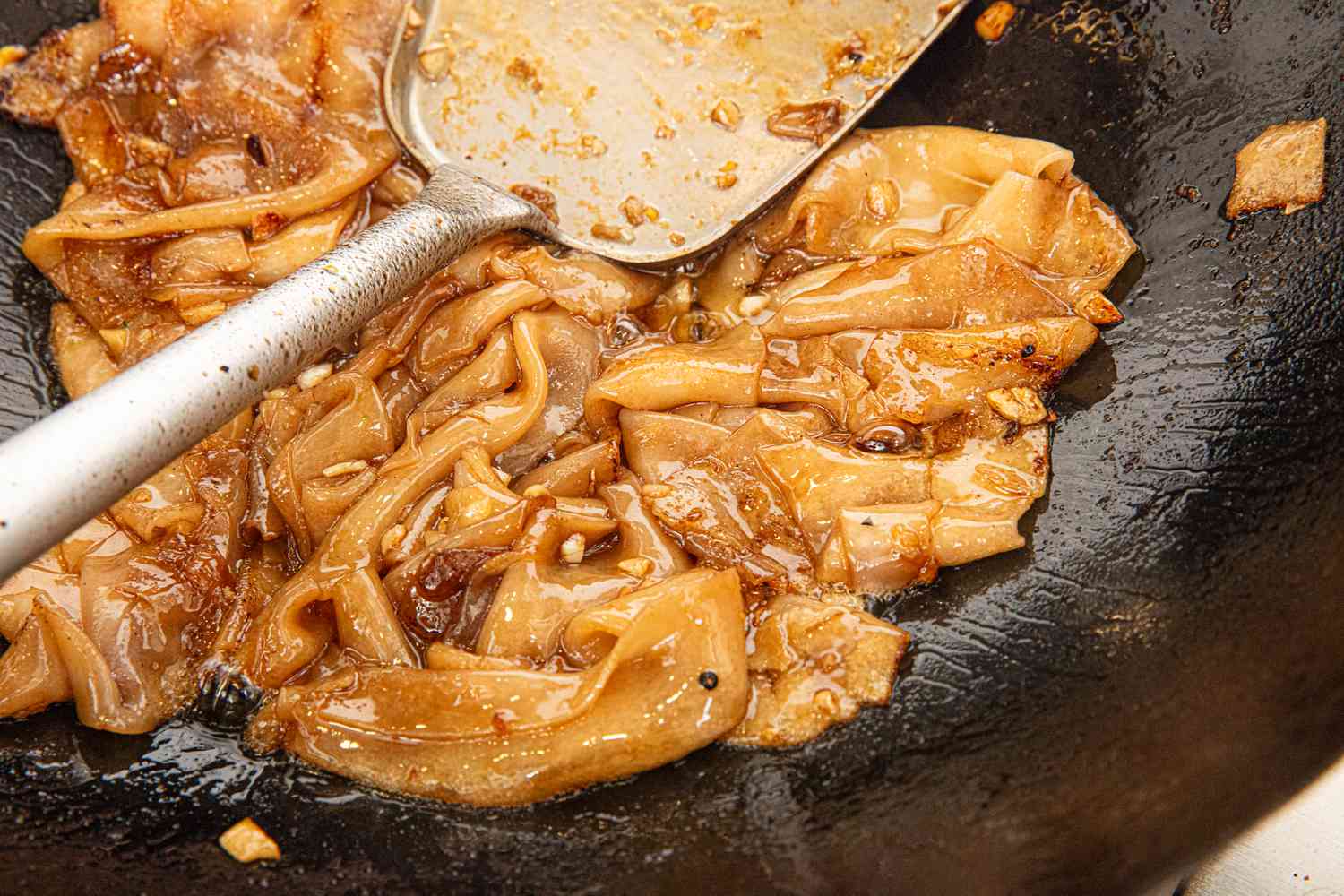 Inside look at frying noodles