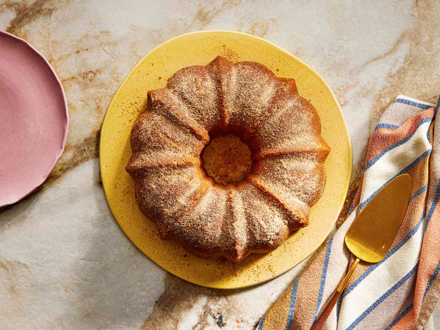 Overhead view of a whole Apple Cider Dough Cake