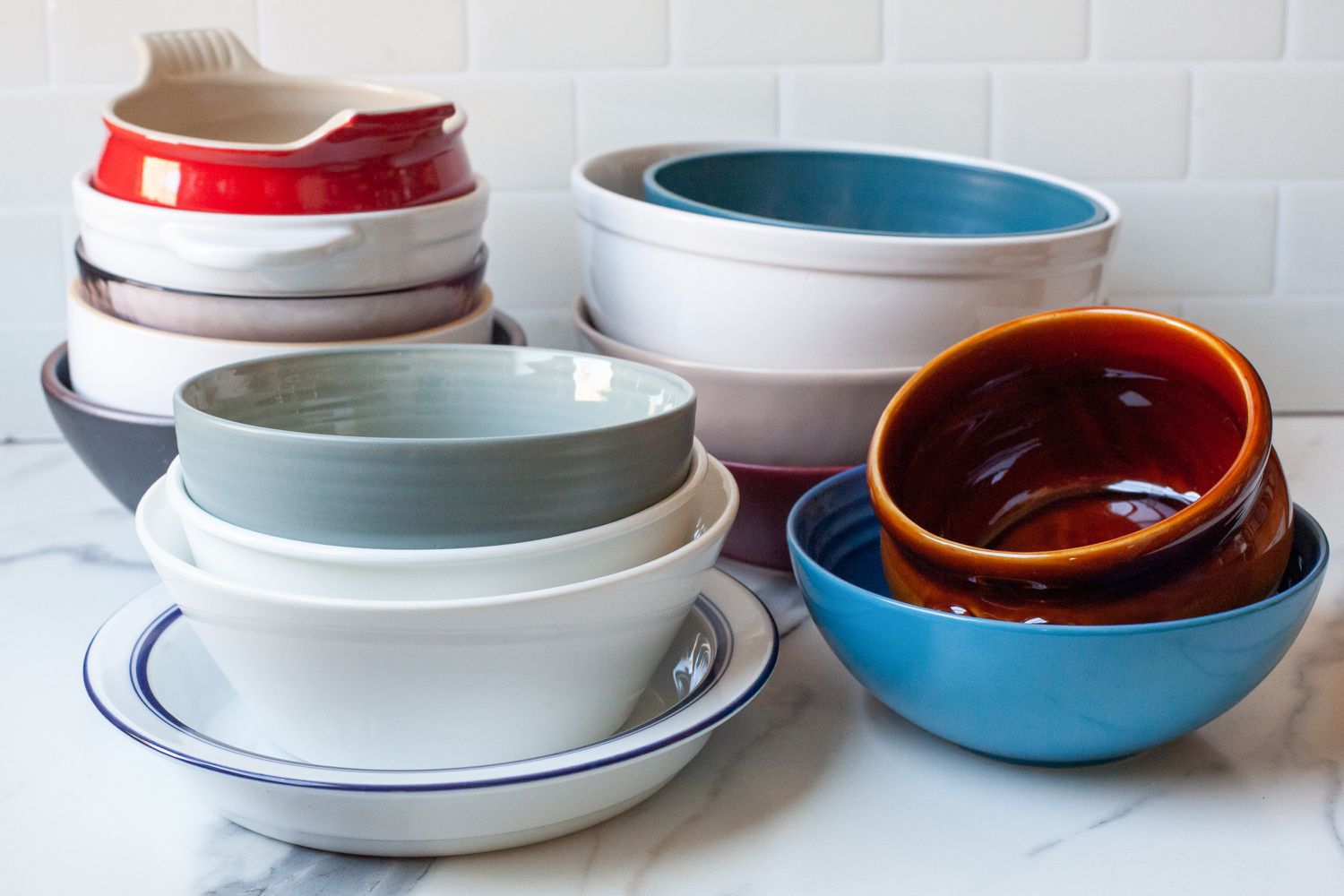 group shot of soup bowls