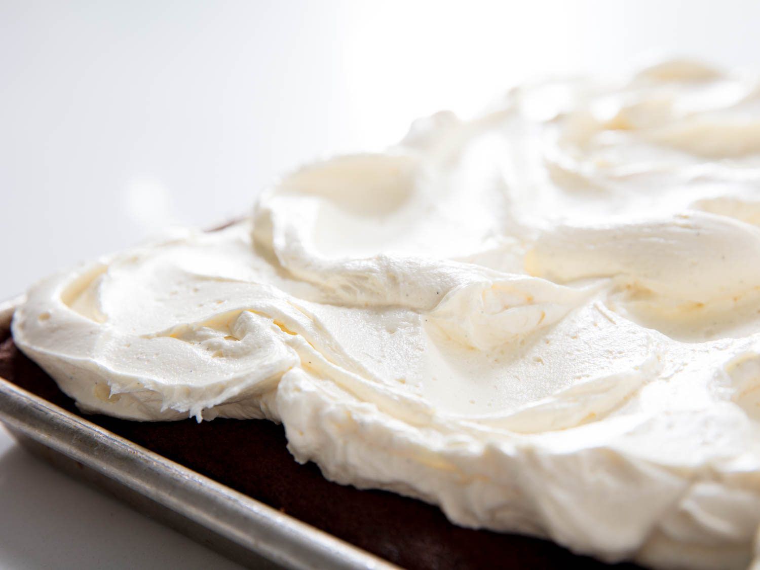 German buttercream on a Texas sheetcake.