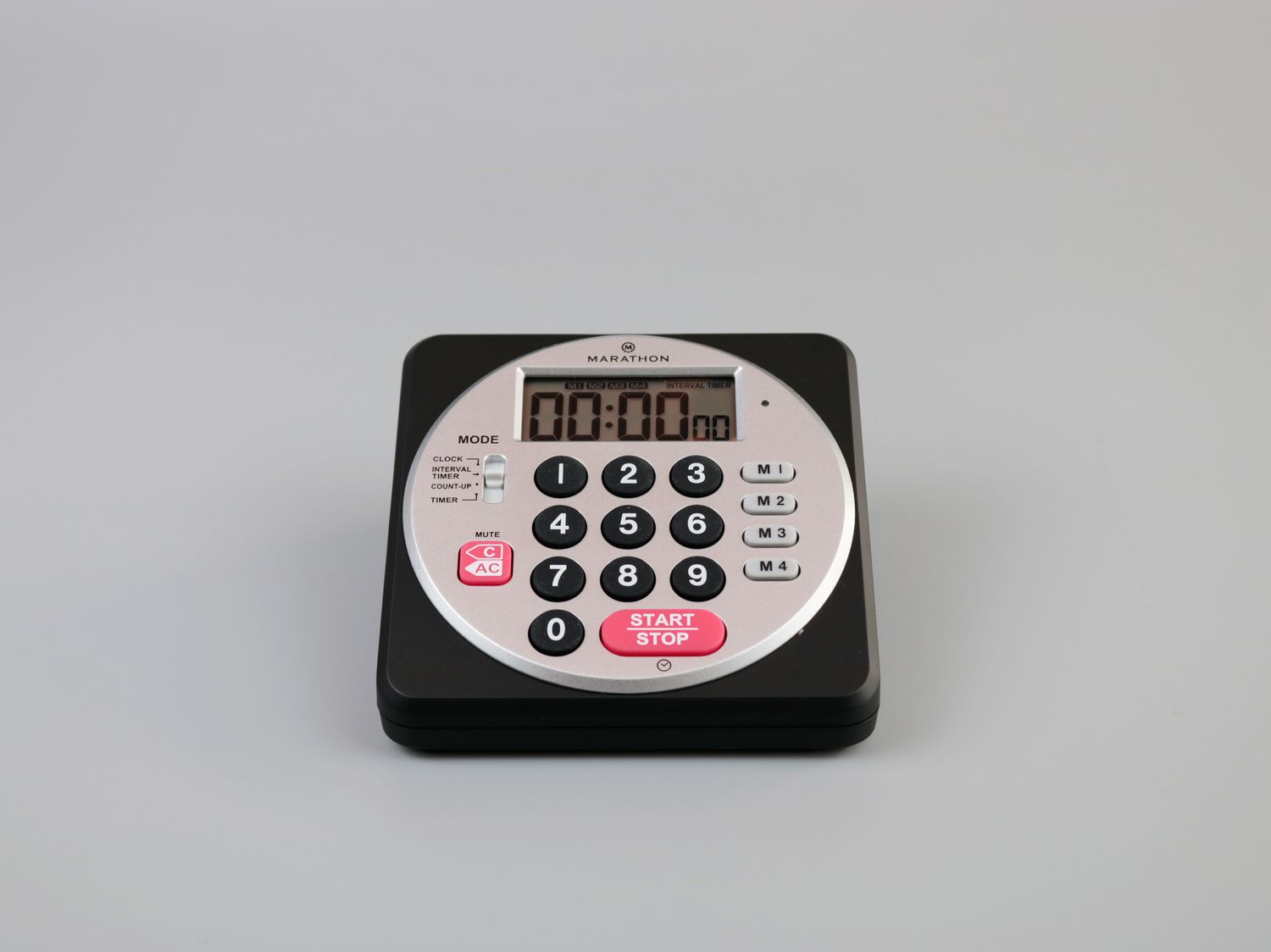a timer with a recessed screen