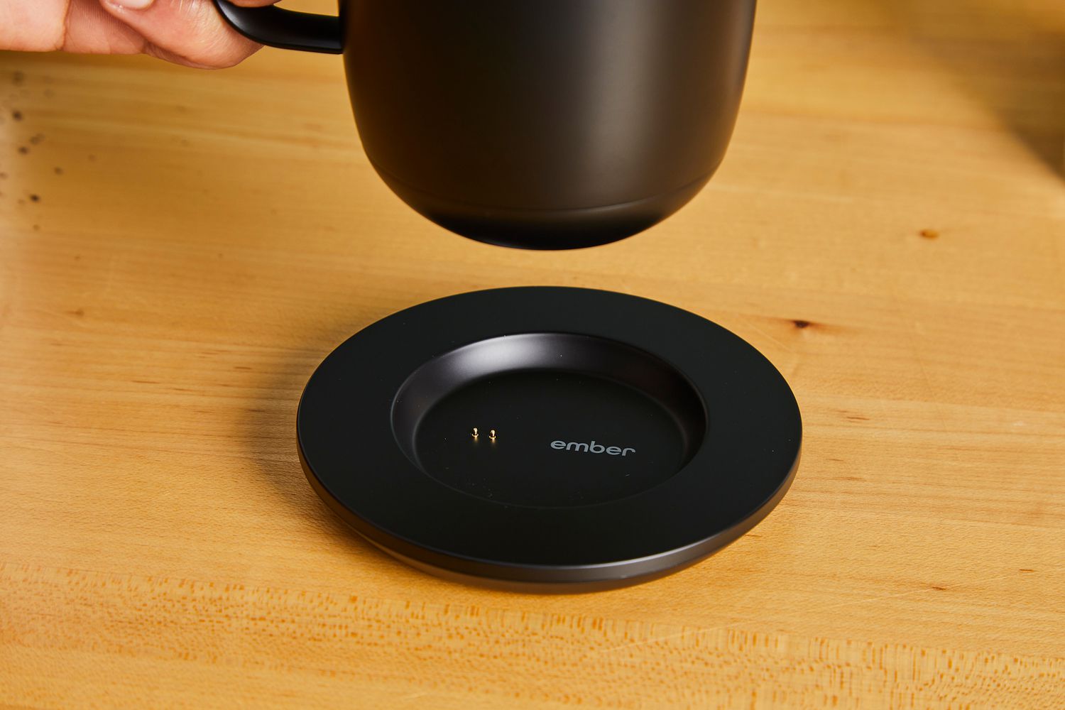 The Ember mug's charging platform.