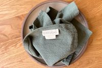 Green Cloth Napkins placed on a plate