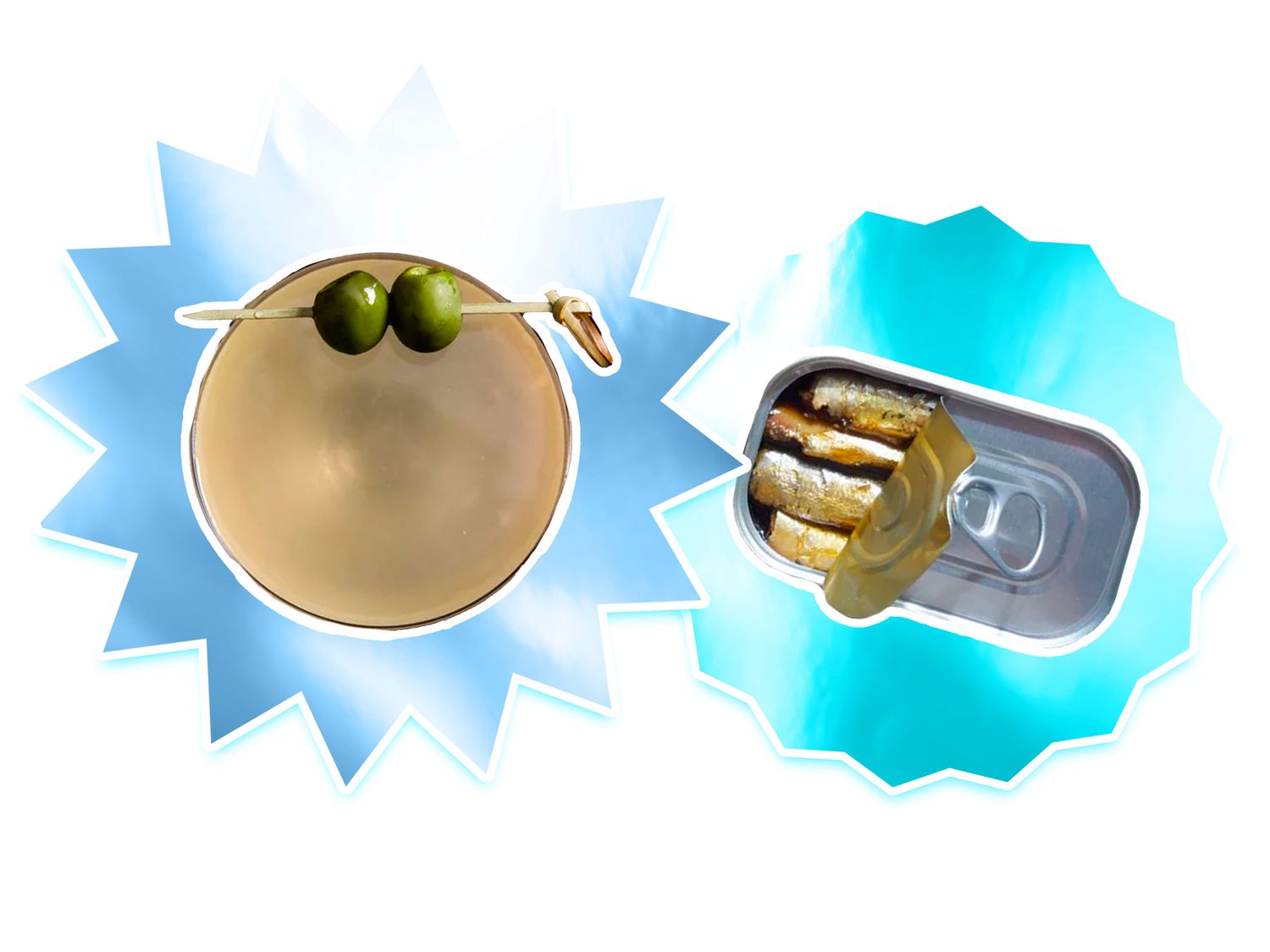 Martini and tinned fish