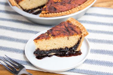 Side view of funny cake