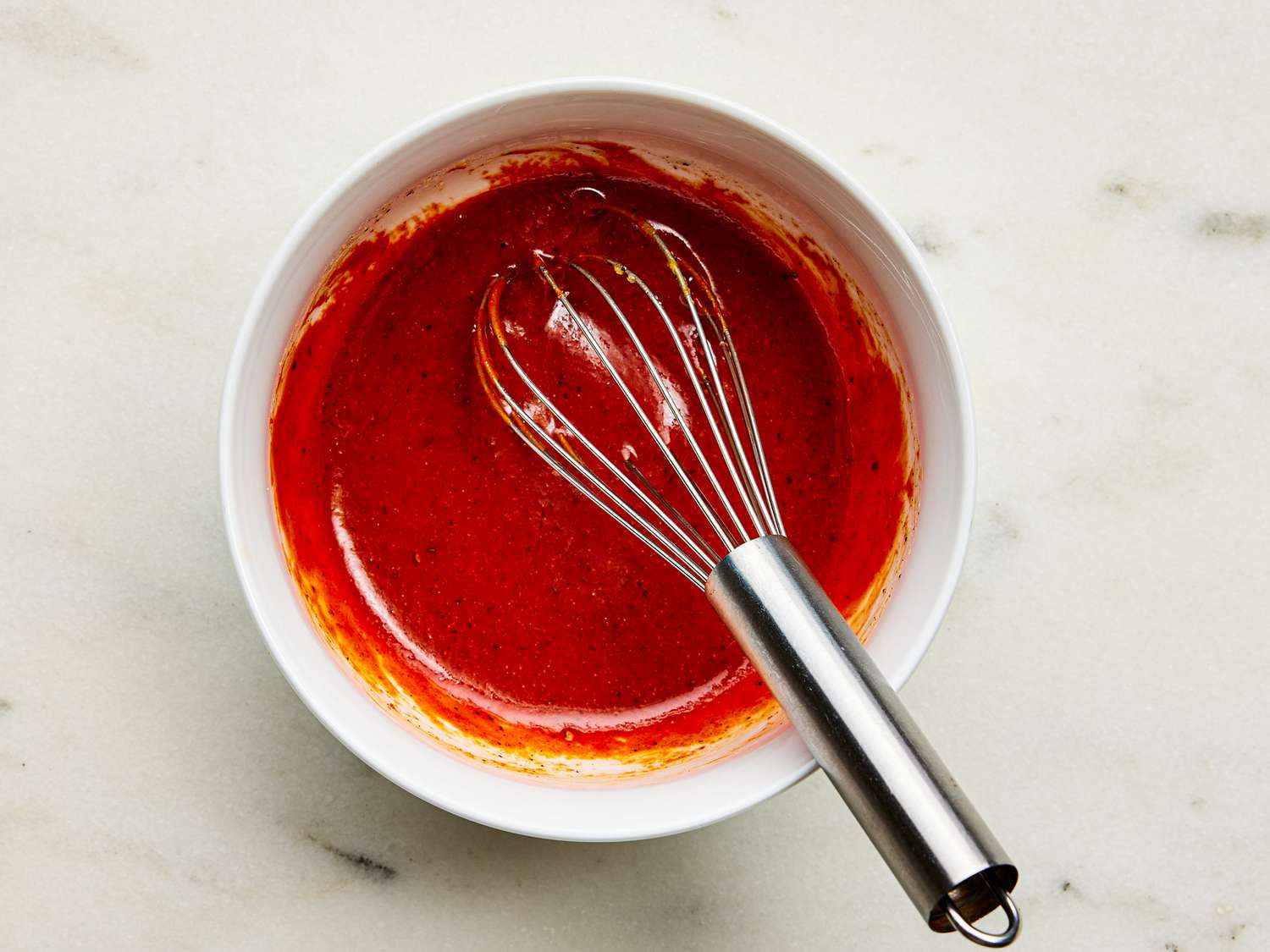 Ingredients whisked together in small bowl 
