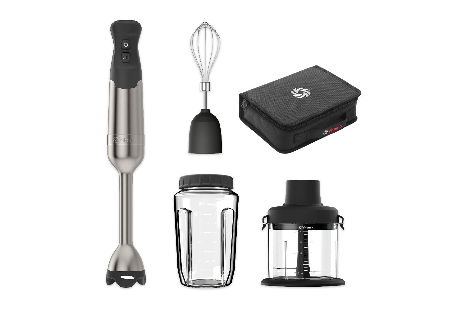 Vitamix immersion blender set with attachments and storage case