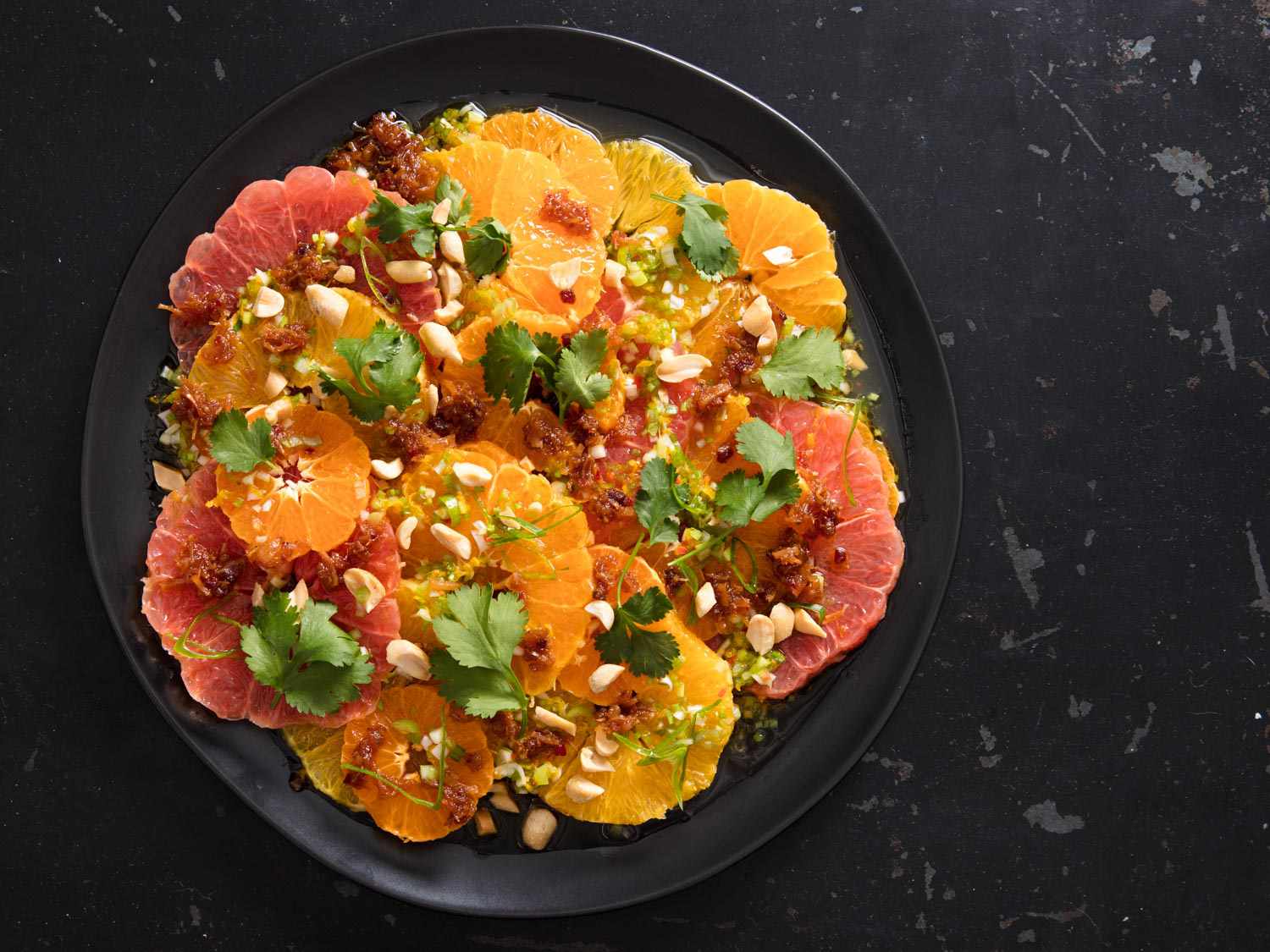 citrus salad with XO sauce