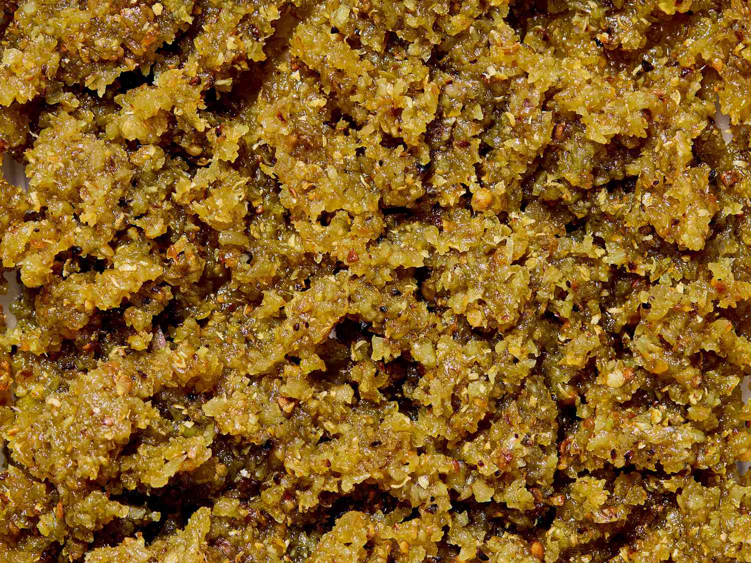 Overhead view of finsihed bumbu putih