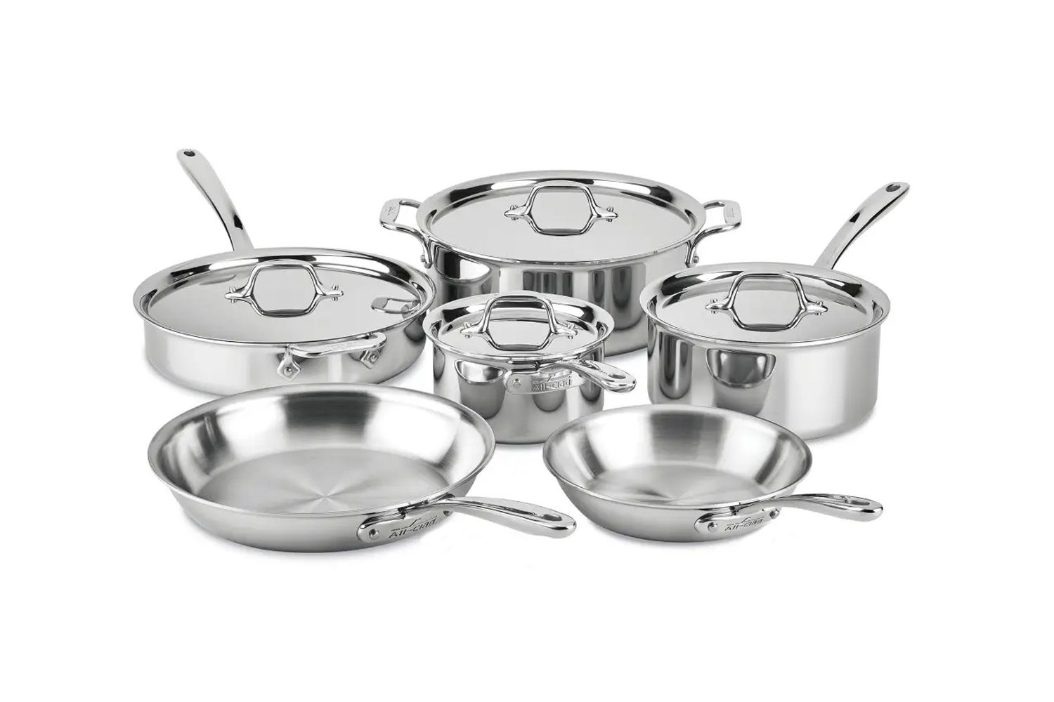 All-Clad D3 Everyday 10-Piece Pots and Pans Cookware Set