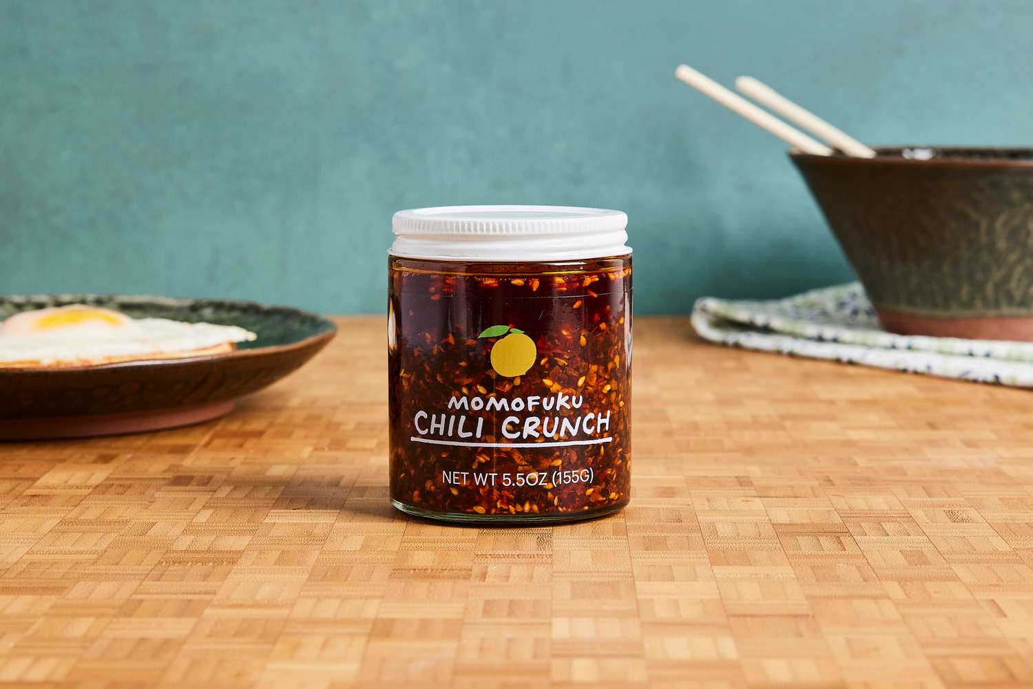 Momofuku Chili Crunch on table