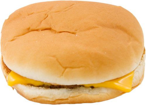 A McDonald's cheeseburger