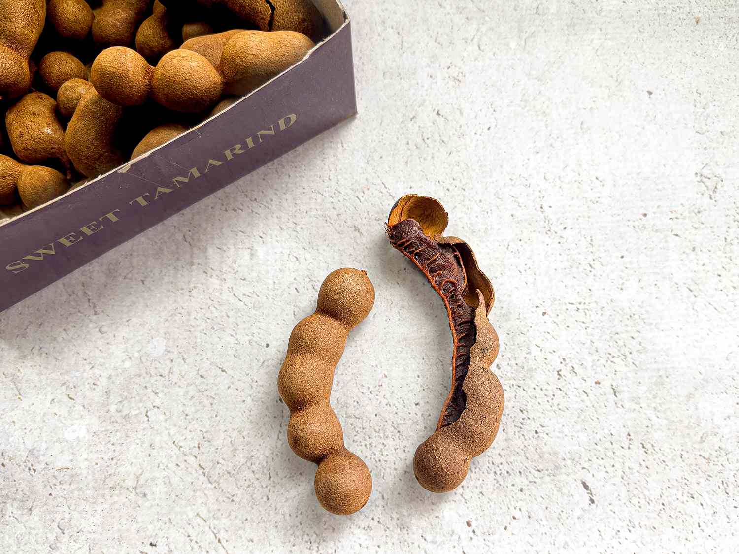 Overhead view of tamarind products