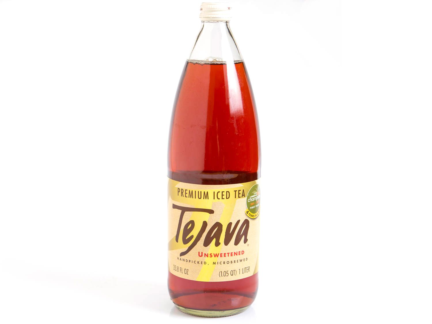 A bottle of Tejava iced tea. 