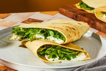 Side view of piadina