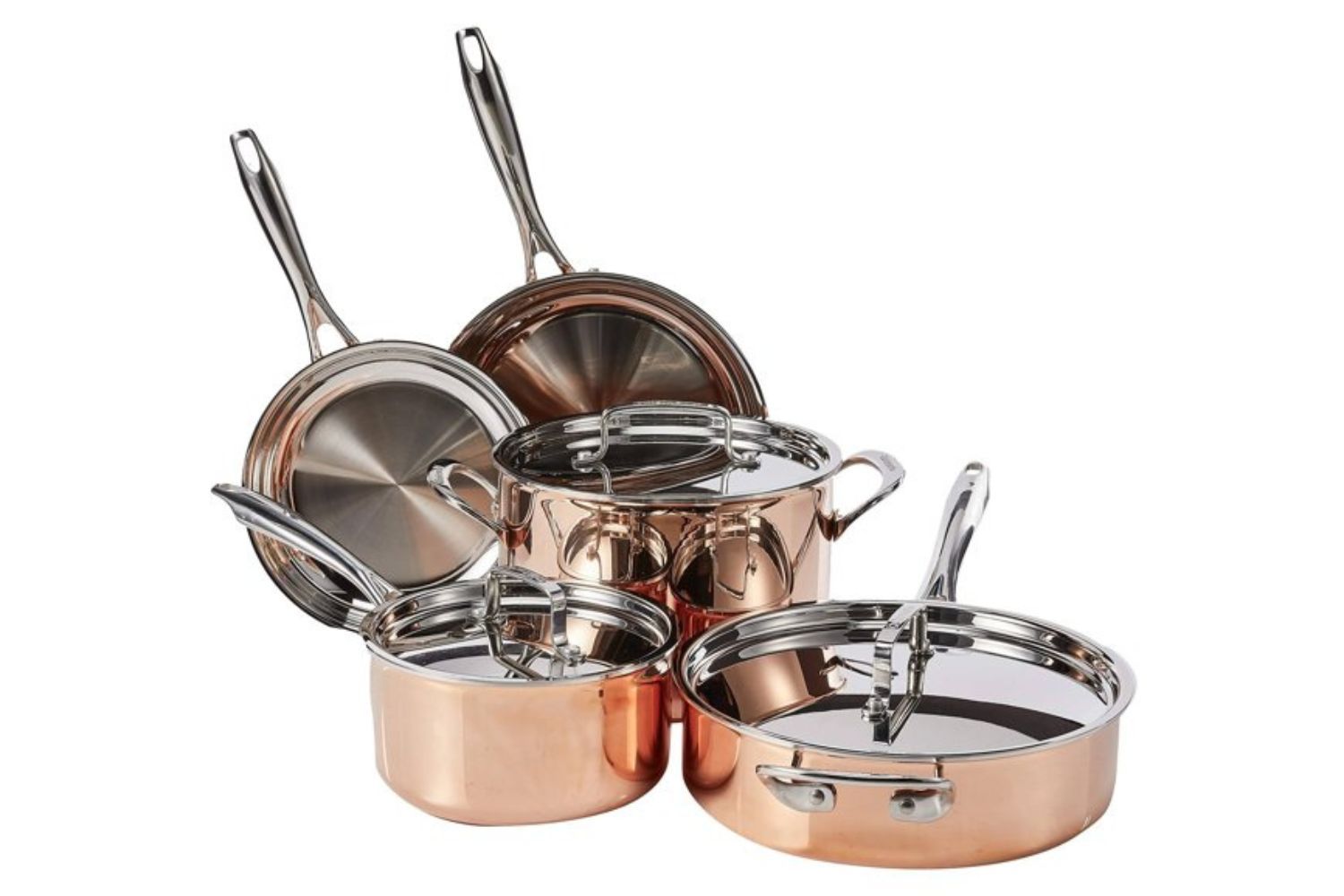 Cuisinart Copper Collection Tri-Ply Cookware Eight-Piece Set