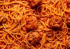 Spaghetti with tomato sauce and meatballs