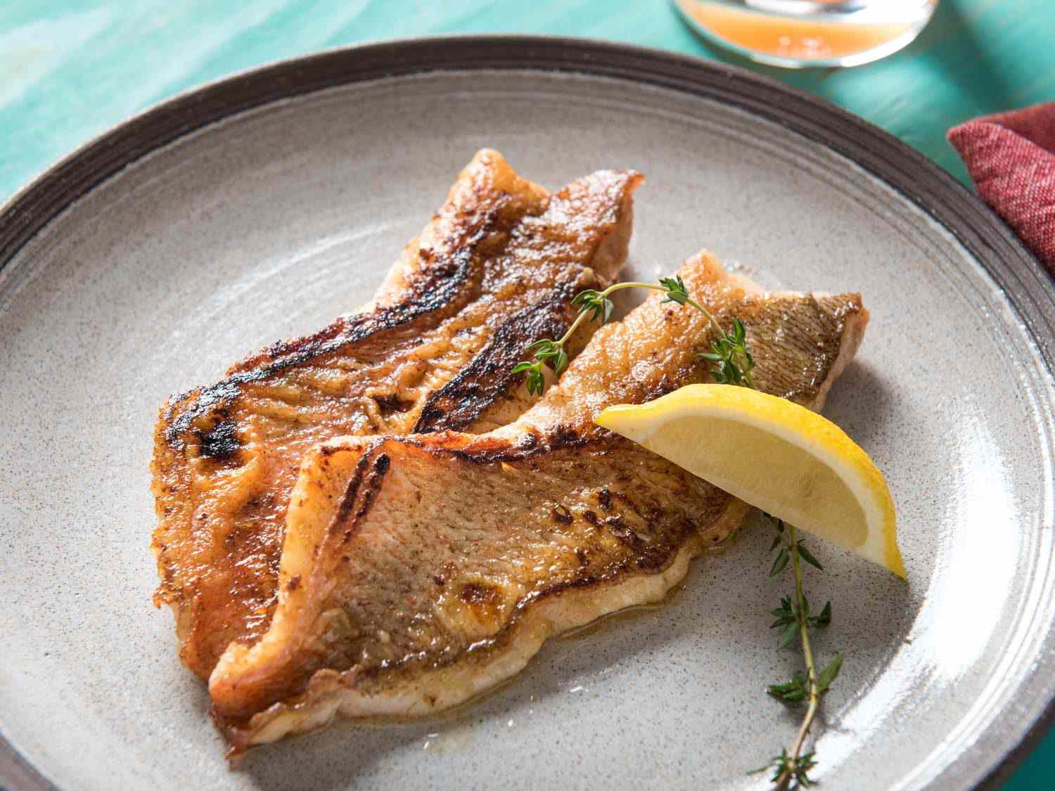 Plate of butter based fish
