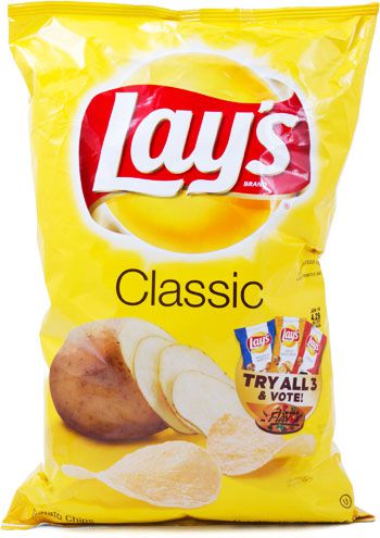 A bag of Lay's classic potato chips