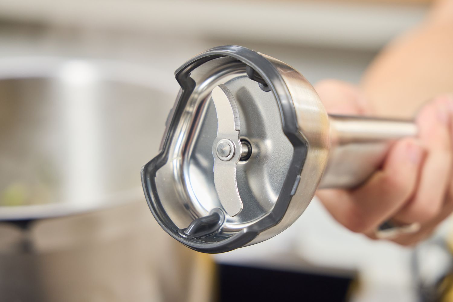 The blade head on the Breville Control Grip Immersion Blender
