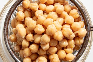 Overhead view of chickpeas