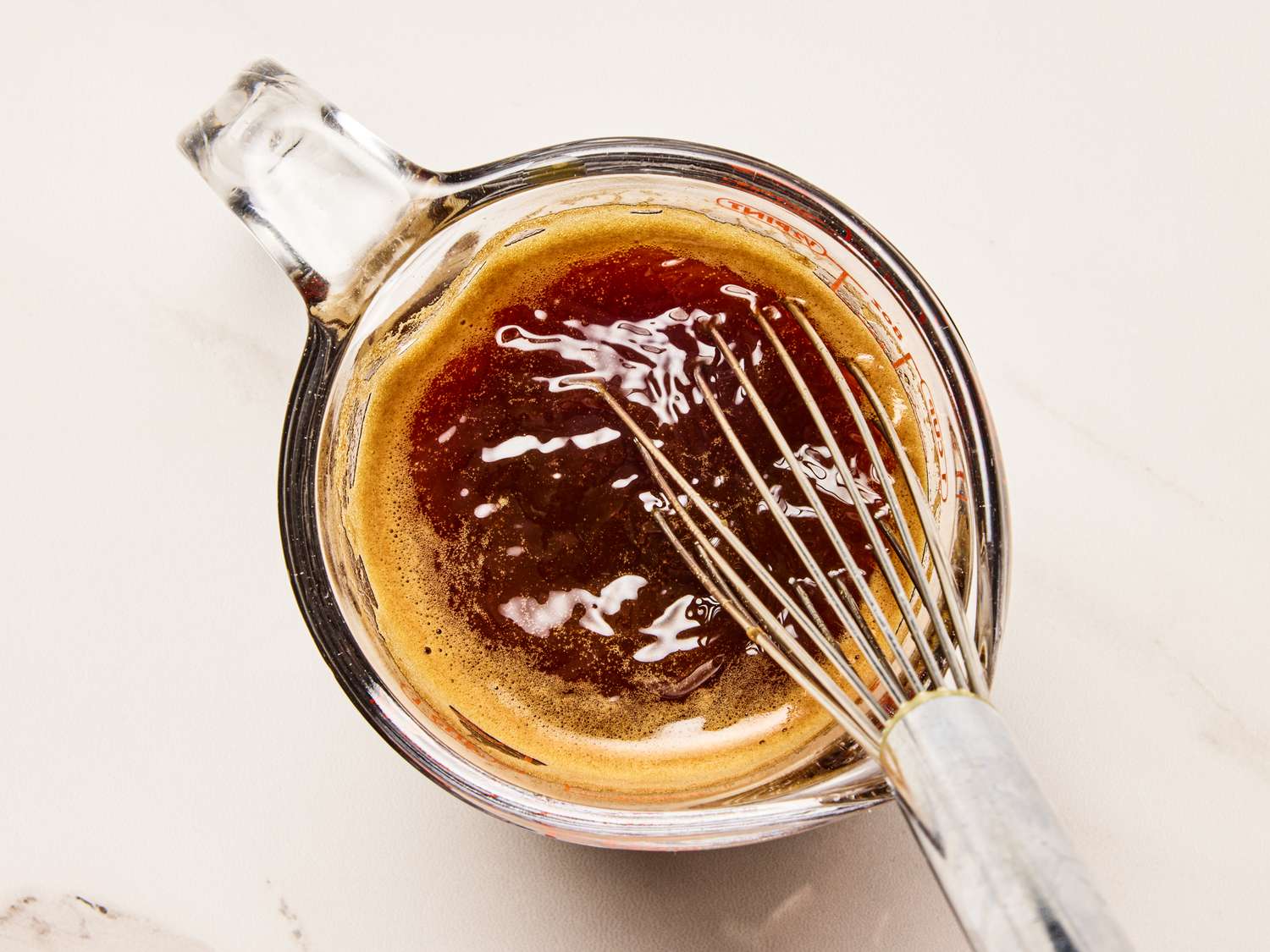 Instant espresso getting mixed with water