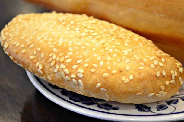 Closeup of a sweet pan cake.