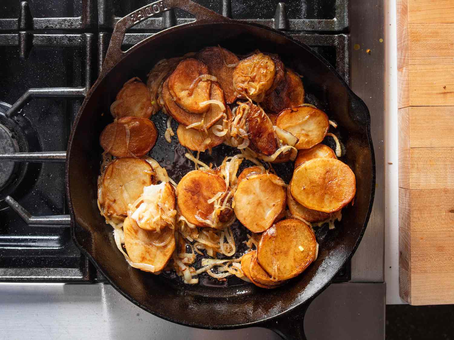 tossed potatoes and onions