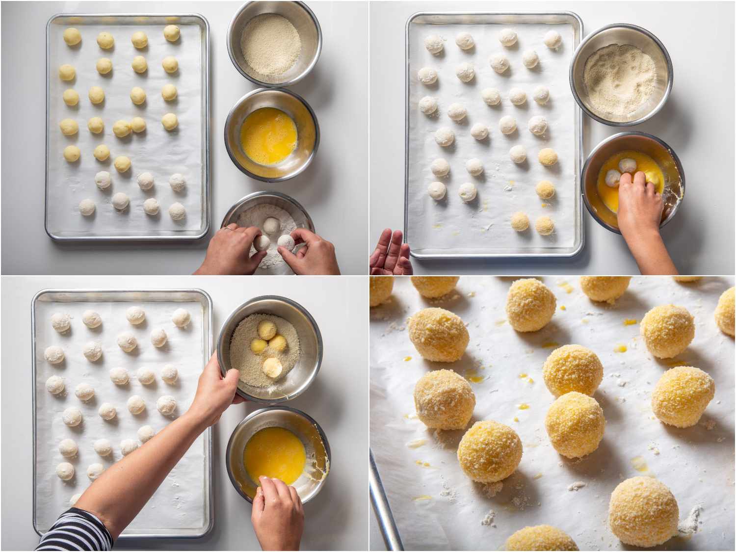 breading potato croquettes