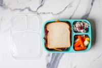 Buluker 4-Pack Bento Lunch Box opened on counter