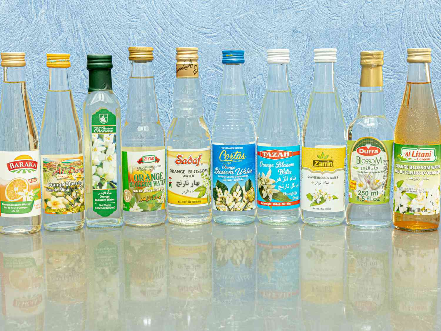 Side view of orange blossom water