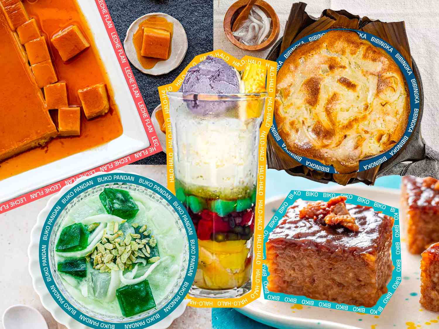 A collage of Filipino sweets