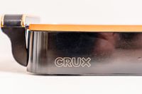 A closeup of the Crux electric griddle