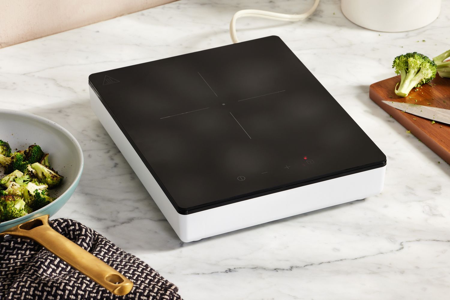 An empty IKEA TILLREDA Portable Induction Cooktop on a counter