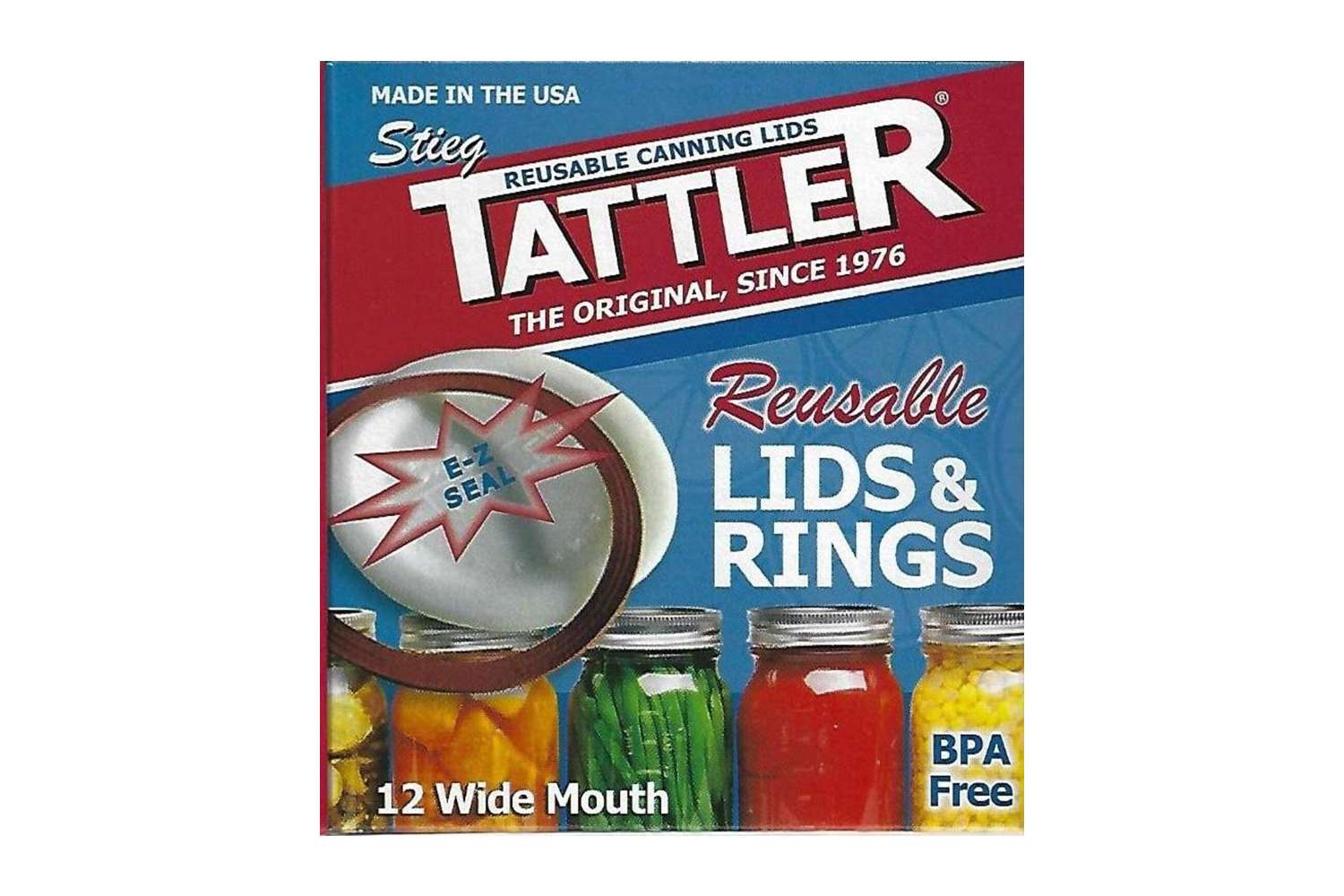 Tattler E-Z Seal Reusable Canning Lids - Wide Mouth