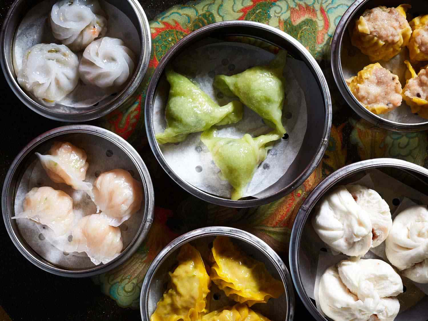 a collection of dim sum at Hollywood East Café