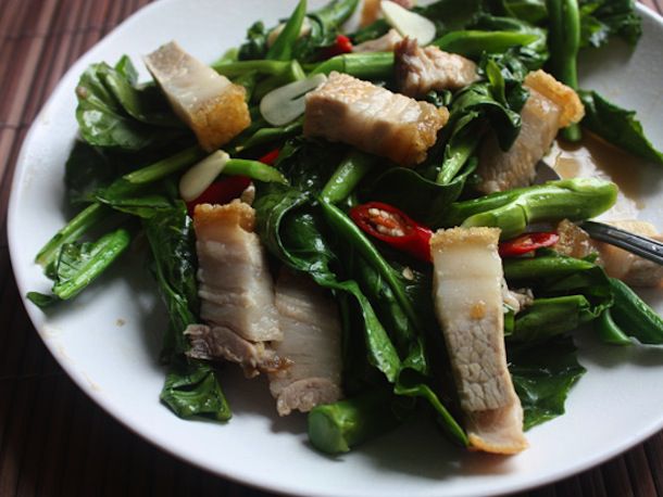 Closeup of the finished stir-fry, ready to serve.