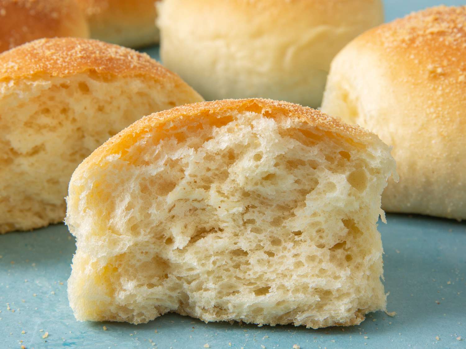 the inside of pandesal 