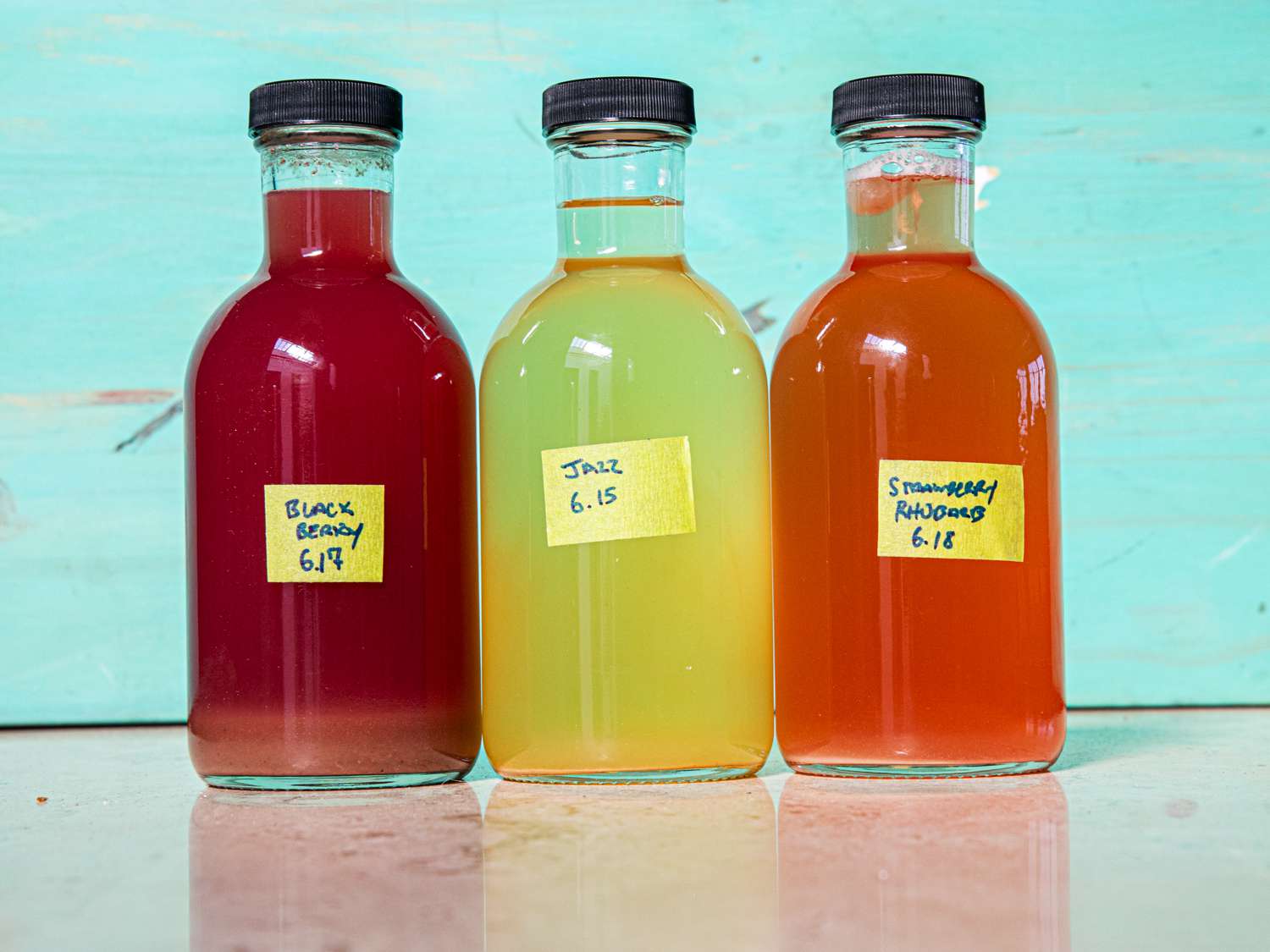 Three bottles of Kombucha 