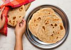 Overhead view of chapati