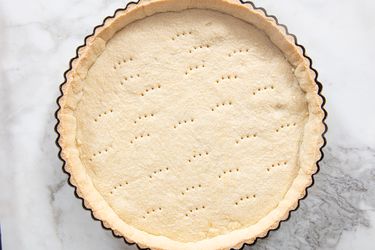 Overhead view of pie crust