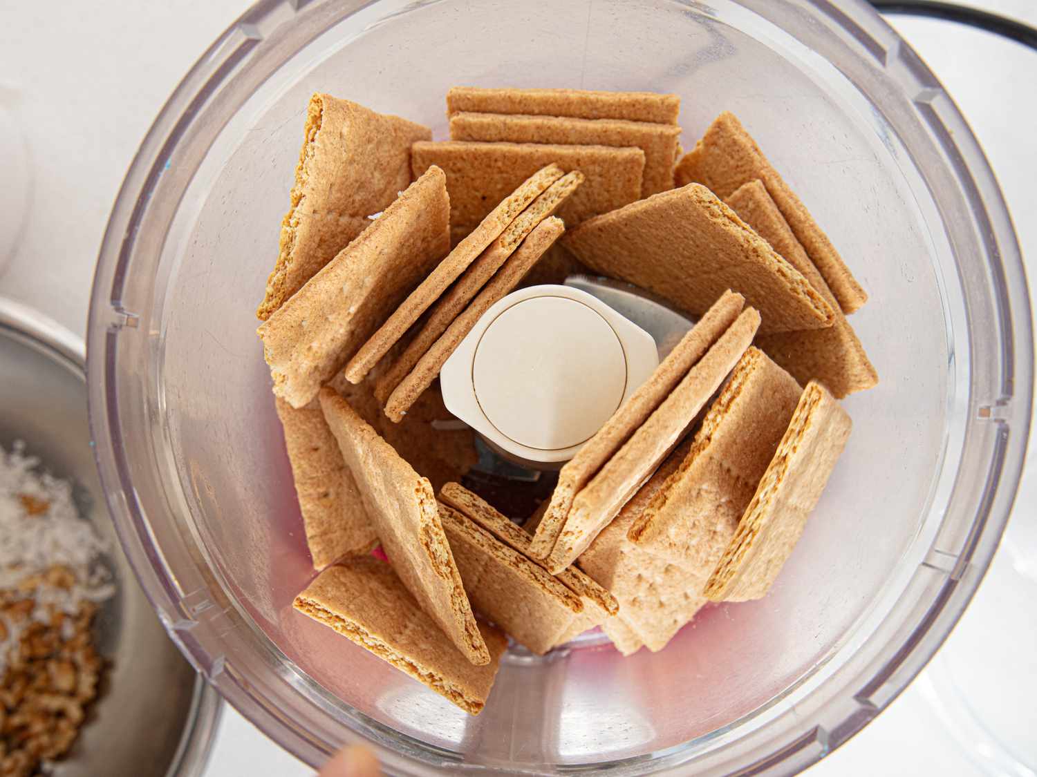 Overhead view of graham crackers