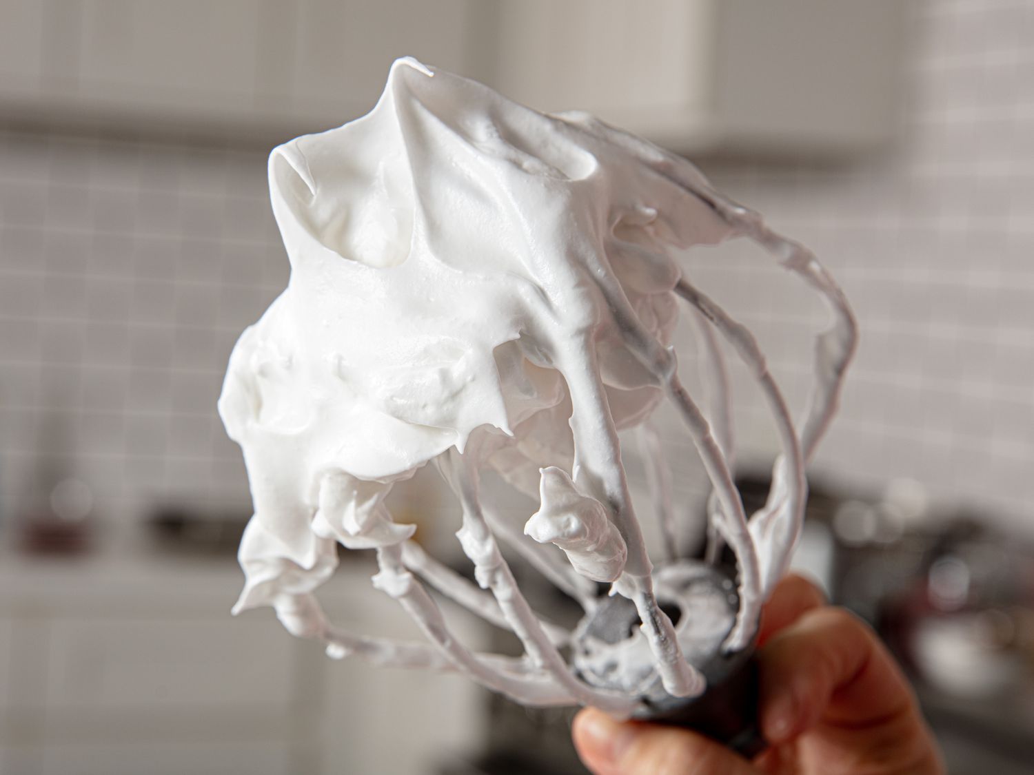 Side view of meringue 