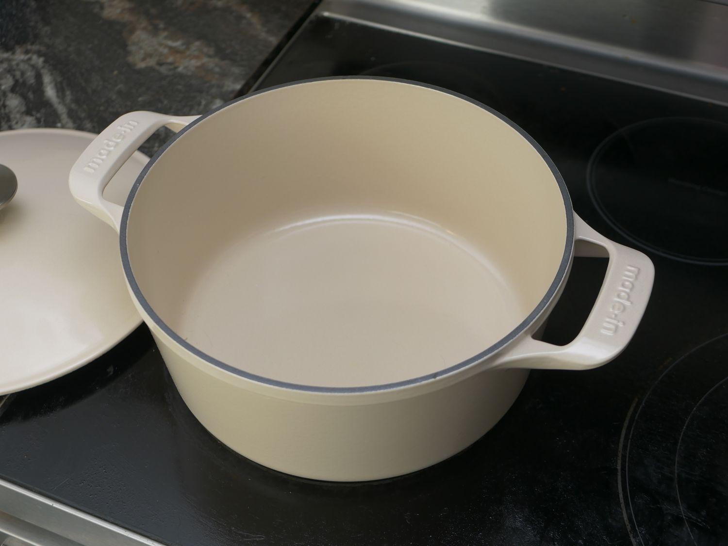 the made in dutch oven on a stovetop