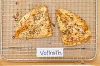 Chicken cooked in the Vollrath 12.5 Inch French Style Carbon Steel Fry Pan