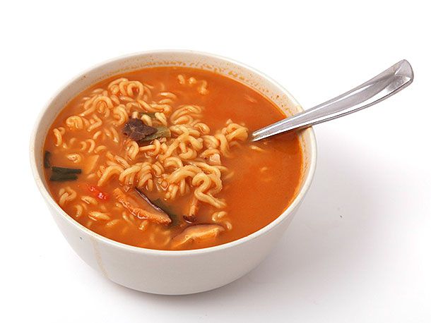 A bowl of Shin Ramyun Black.