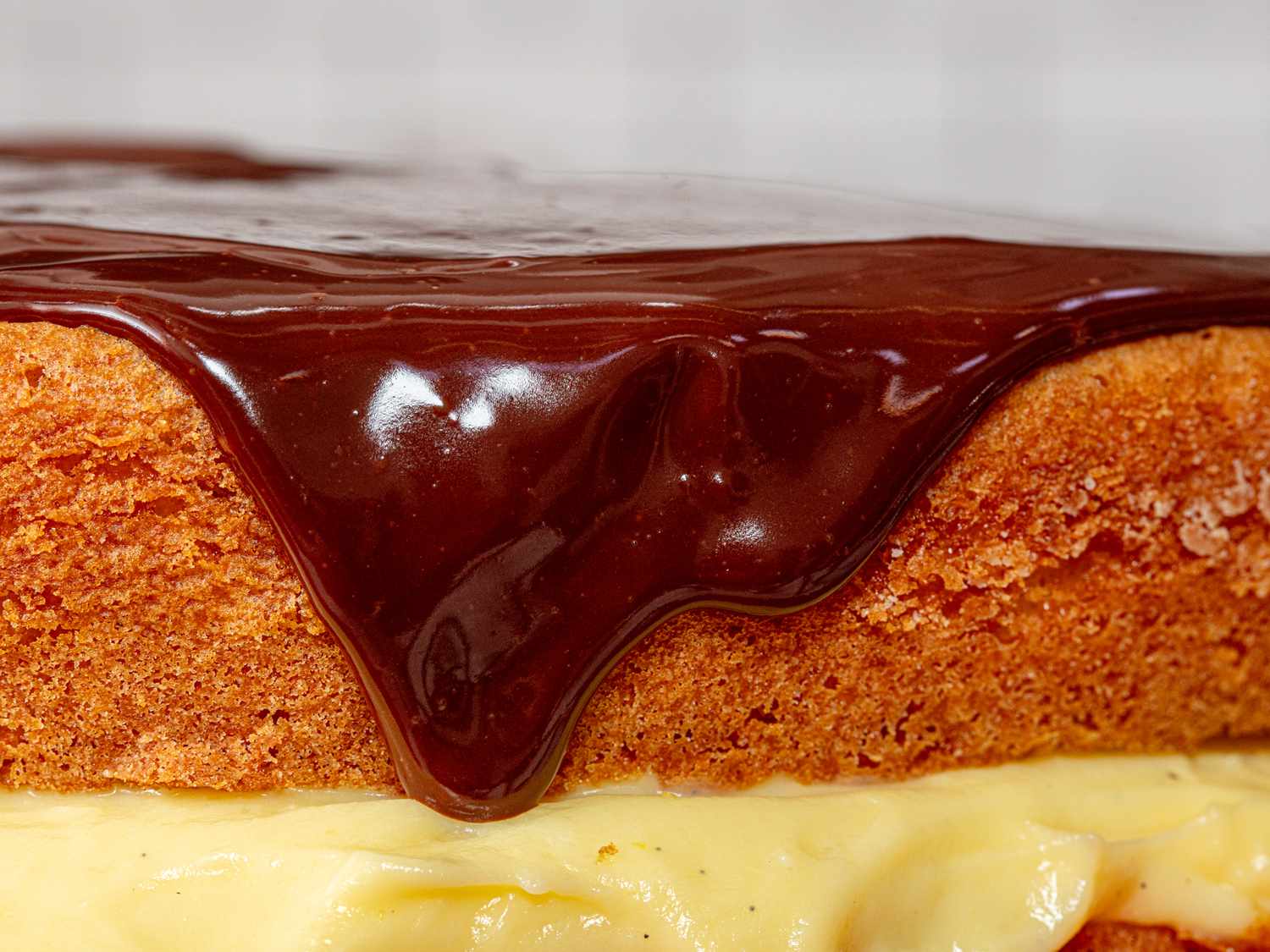 Close up of chocolate icing